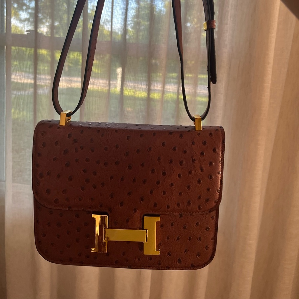 Unbranded constance style handbag ostrich leather